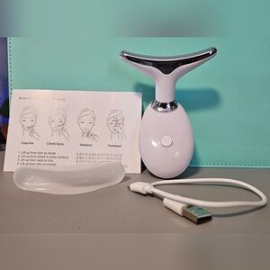NEW White Facial Massager with USB Cable